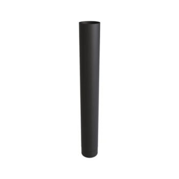 Tuyau de poêle 1,5m Ø 150 mm simple paroi en acier inoxydable noir