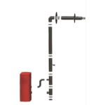 Kit Ventouse Universel Ø 80/130 Complet (Sortie Façade) Poêle à Granulés Raccordement Derrière