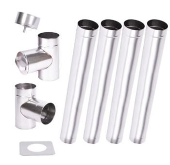 KIT CONDUIT CHEMINÉE SIMPLE PAROI DE 4 M Ø 100 - 200 MM