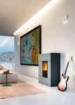 Poêle à granulés canalisable MCZ Stream Comfort Air 12 UP Puissance 11.9kW Sortie Fumée Supérieure