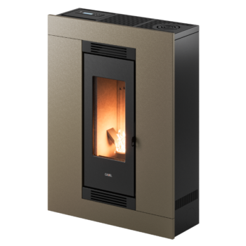 Poêle à granulés Cadel LUCE PLUS 9 - Acier Light Bronze- 8,5 kW