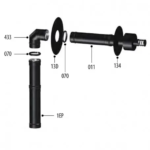 Kit conduit concentrique ⌀ 80 / 125 (raccordement supérieur)