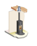 KIT CONDUIT POÊLE À BOIS SORTIE SUR LE DESSUS DIAMÈTRE 150 - CONDUIT POUR POÊLE À BOIS