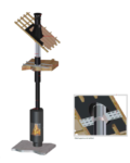 KIT VERTICAL SORTIE TOITURE AVEC ÉTAGE - CONDUIT POUR POÊLE À BOIS