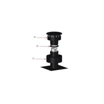 KIT VERTICAL SUPÉRIEUR POÊLE ÉTANCHE DIFLUX PELLETS BLACK DINAK