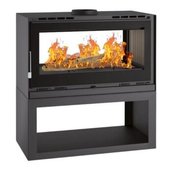 Poêle à bois panoramique double face - FIREMATIC Ottawa - L 13.5 kW