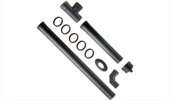 Kit d'installation pour poêle à granulés en acier 1,2 mm d.80 mm