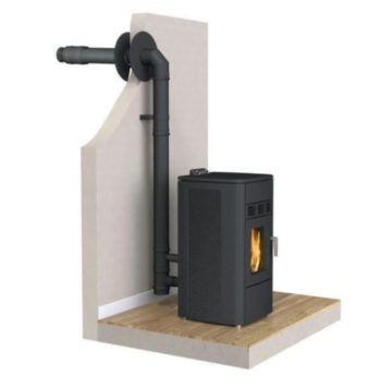 Interstoves Kit conduit Ventouse ou sortie façade pour Poêle à granulés - Noir Mat
