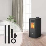 Pack poêle à granulés canalisable Nonza + Kit d'installation sortie arrière 10kW