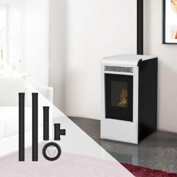 Pack poêle à granulés étanche Vulcano Up + Kit conduits concentrique sortie dessus - 10,8 Kw