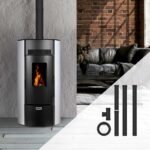 Pack poêle à granulés Giuliana Sortie Arrière + Kit d'installation sortie arrière 9kW